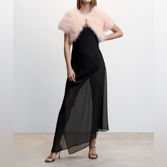 Camille x Mango Asymmetric Hem Dress Sz M - Picture 6 of 10